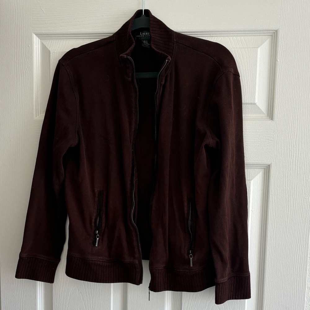 Ralph Lauren Women’s Dark Brown Zip-Up Sweater - Picture 4 of 7